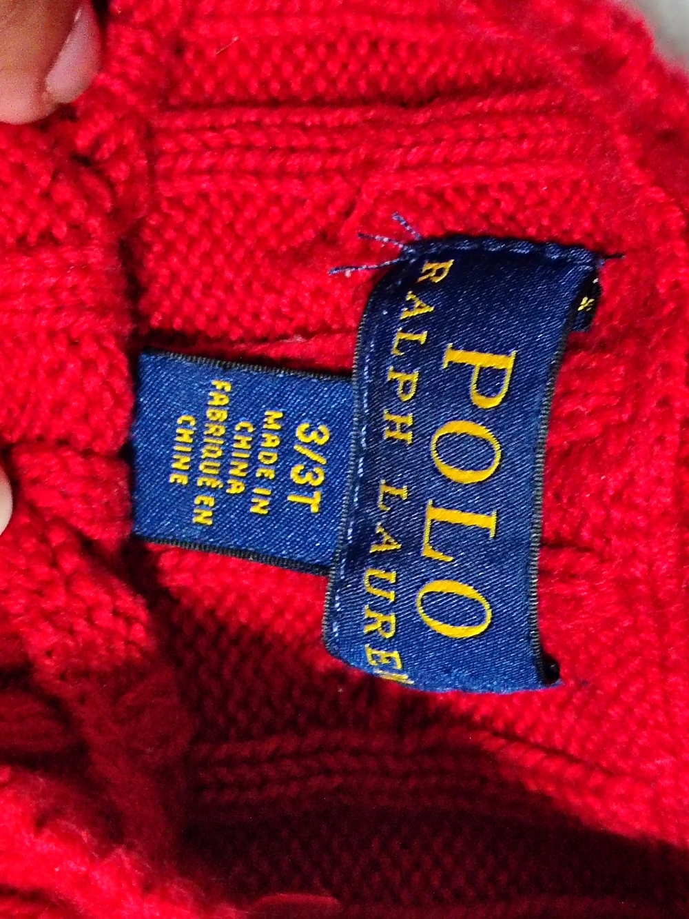 Polo by Ralph Lauren Red Knit Cardigan with Buttons